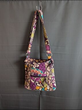 Vera Bradley Quilted Crossbody Bag & Wallet Set in Purple, Teal, Yellow, Orange